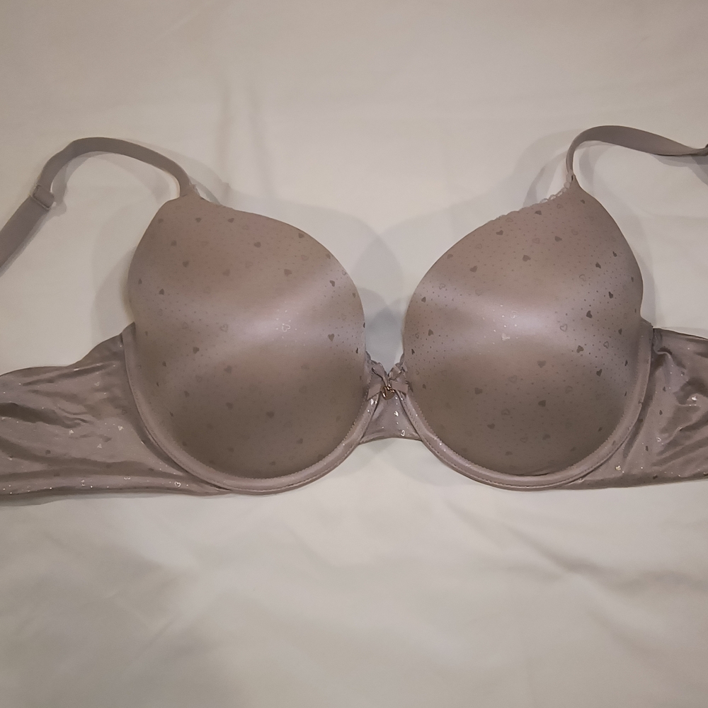 Victoria's Secret Heart Pattern Bra - Taupe